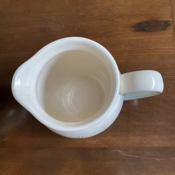 Rae Dunn Ceramic Yellow and Blue Polka Dot Scoop. Pour. Sugar and Creamer Set - Picture 6 of 6